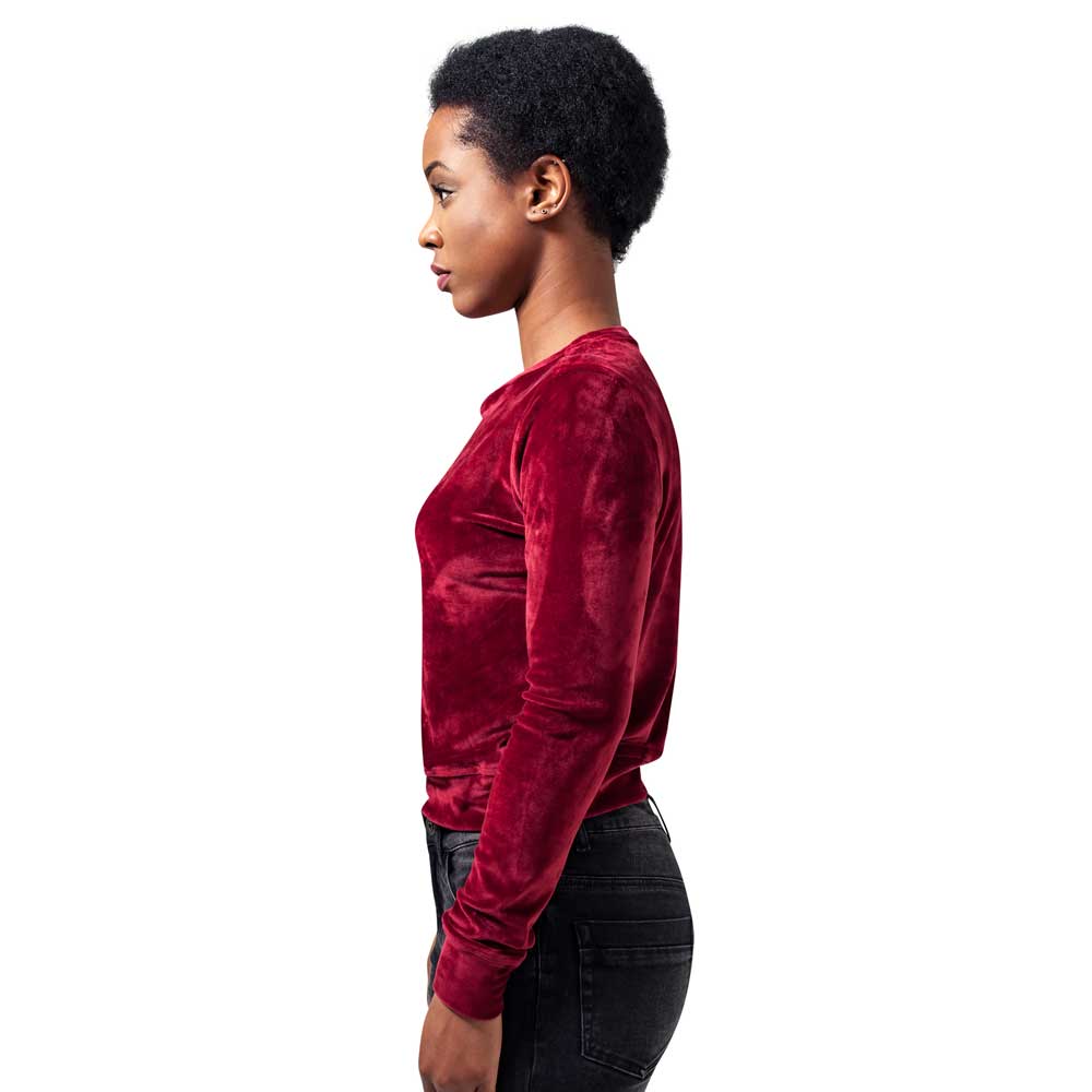 Urban Classics Urban Classics Sweatertrui Short Velvet Crew Urban Classics Urban Classics Sweatertrui Short Velvet Crew
